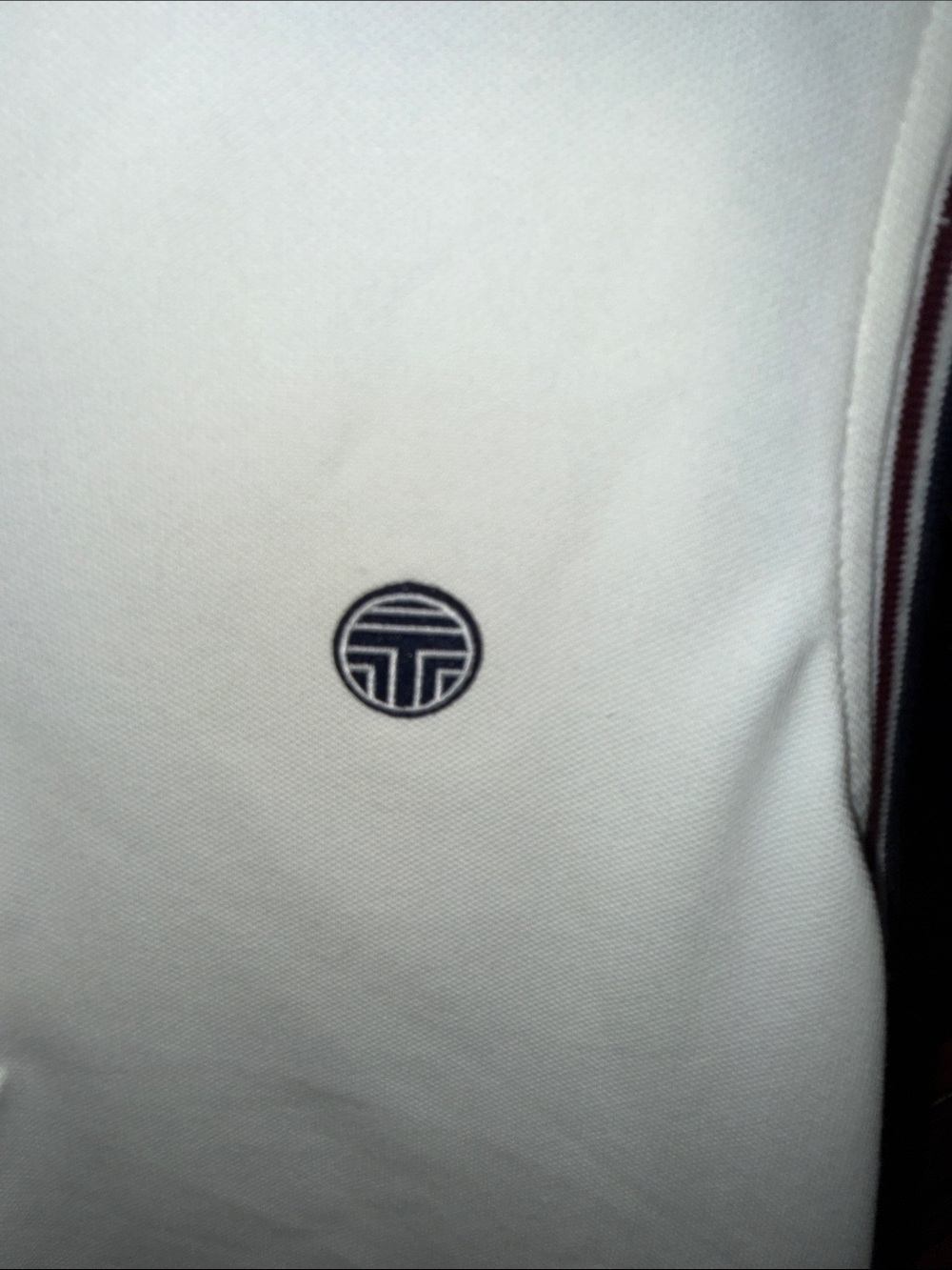 Tory Sport White Performance Pique  Tipped Sleeveless Polo - Picture 3 of 6